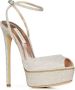 Casadei Sandalen Glitter-Finish High Heel Sandals in beige - Thumbnail 2