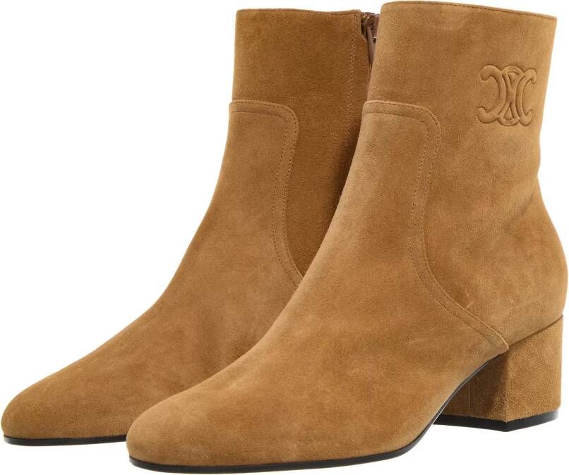 Celine Enkellaarzen Triomphe Short Boots in bruin