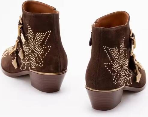 Chloé Boots `Susan` Ankle Boots in bruin