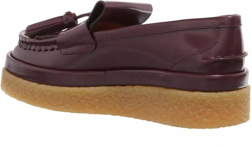 Chloé Loafers & ballerina schoenen Jamie Moccasin Leather in rood