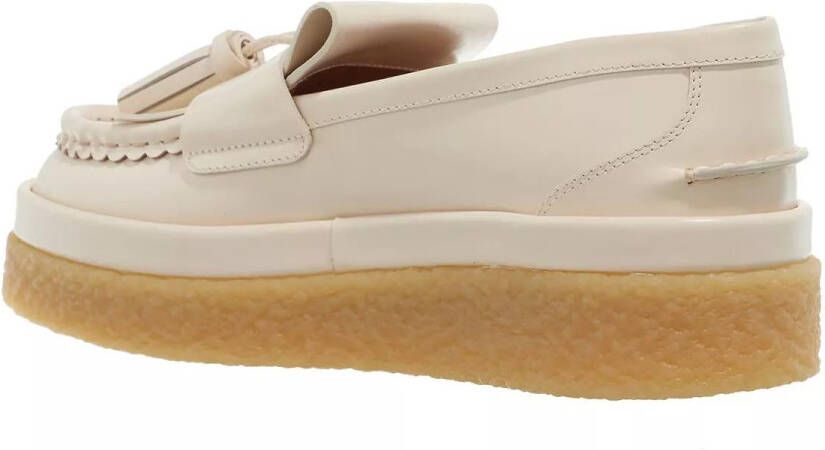 Chloé Loafers & ballerina schoenen Jamie Moccasin Leather in crème