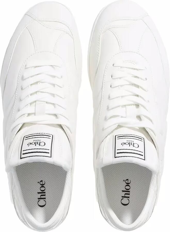 Chloé Platte zool leren sneakers met vetersluiting White Dames - Foto 5
