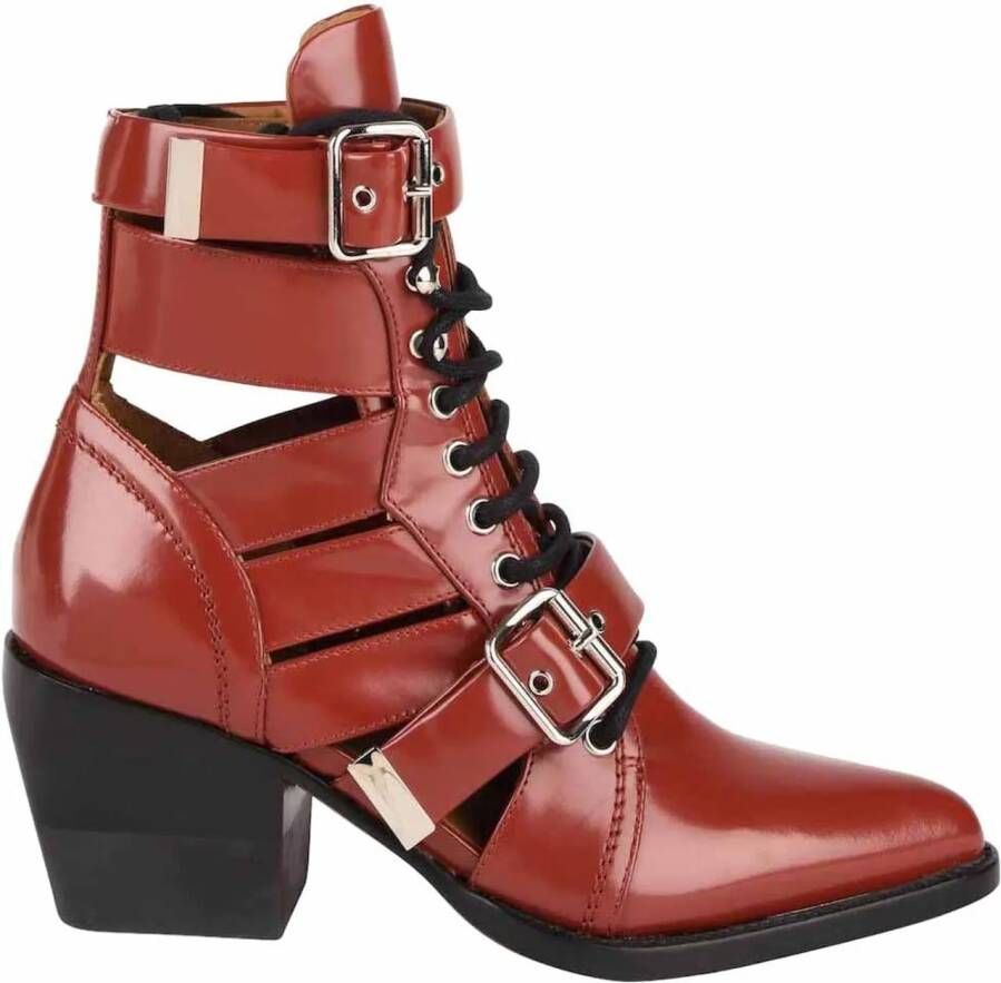 Chloé Low-Top Sneakers Rylee Medium Cut-out Boots in rood