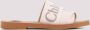 Chloé Sandalen met dubbele stoffen band en logo Brown Dames - Thumbnail 3