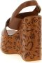 Chloé Bruine leren platform sandalen met enkelband Brown Dames - Thumbnail 2