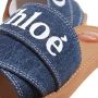 Chloé Denimblauwe Katoenen Slides met Dubbele Voorkantband Blue Dames - Thumbnail 2