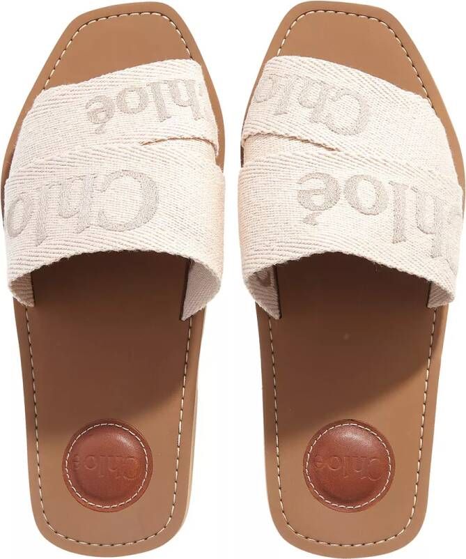 Chloé Sandalen met dubbele stoffen band en logo Brown Dames - Foto 6