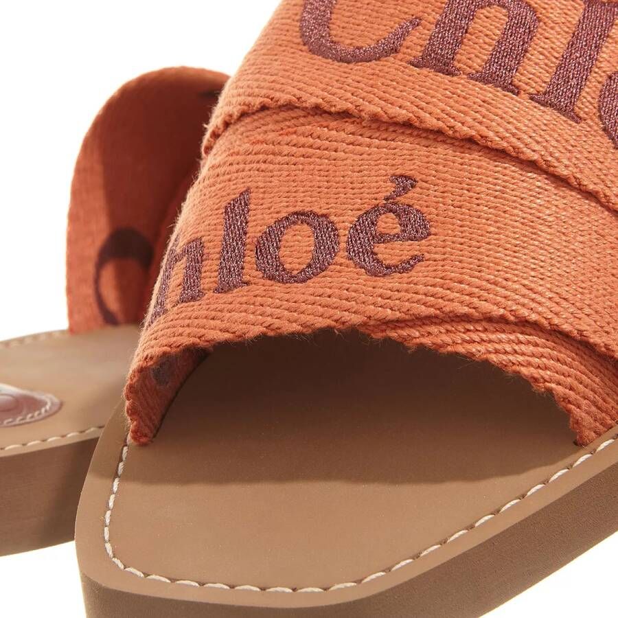 Chloé Slippers Woody Flat Mule in oranje