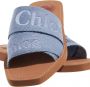 Chloé Woody slipper van canvas met logo - Thumbnail 3