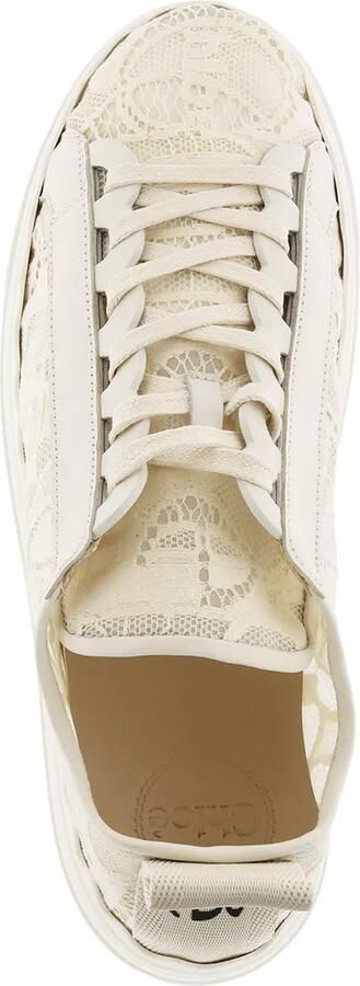 Chloé Lauren sneaker van kant met kalfsleren details - Foto 5