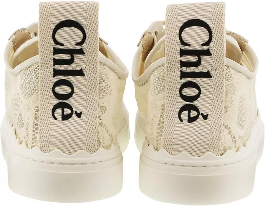 Chloé Lauren sneaker van kant met kalfsleren details - Foto 4