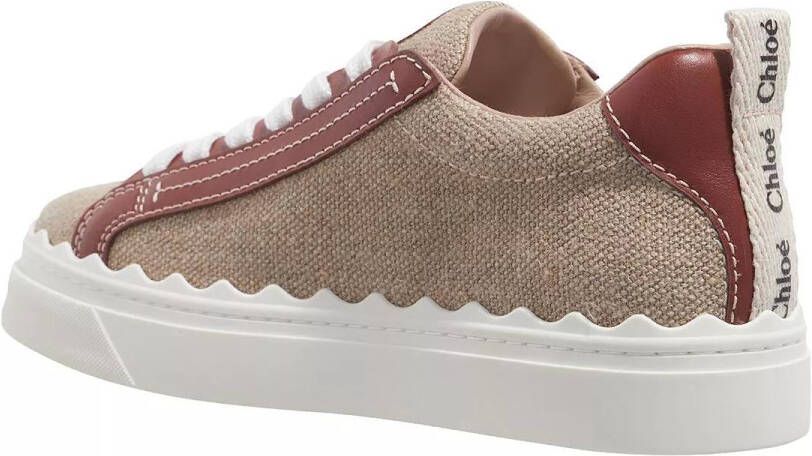 Chloé Sneakers van textuur linnen en kalfsleer White Dames - Foto 2