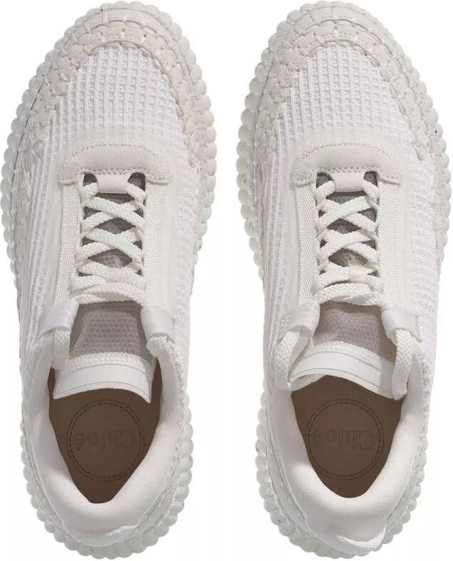 Chloé Mesh Veterschoenen met Gestructureerde Zool White Dames - Foto 3