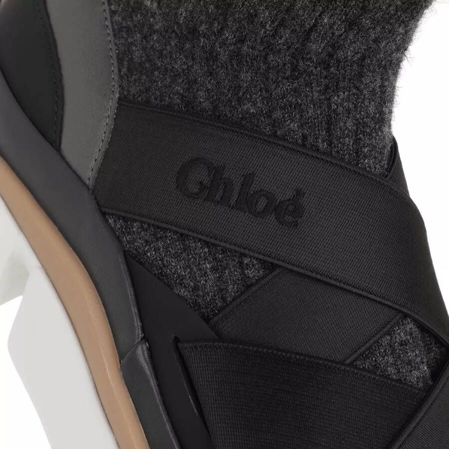 Chloé Sonnie fitted sock sneaker in knit Zwart Dames
