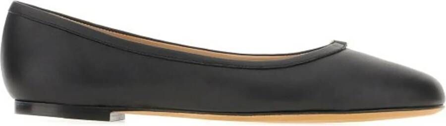 Chloé Slippers & Mules Chloe Leather Ballerina Flats in zwart