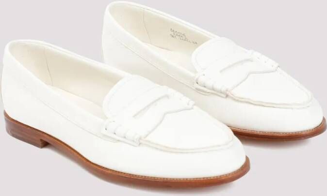 Church's Kara 2 Ivory Deer Leather Loafers in wit