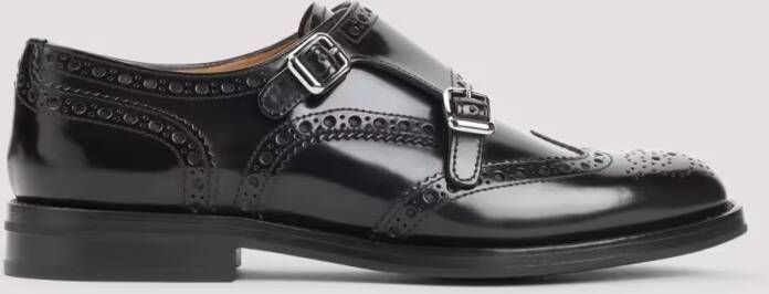 Church's Low-Top Sneakers Closed Brogue Shoes With Dual Buckles in zwart
