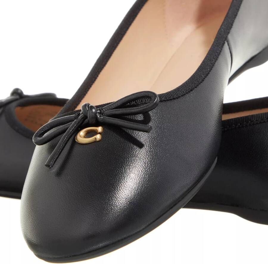 Coach Loafers Abigail Ballet Leather in zwart