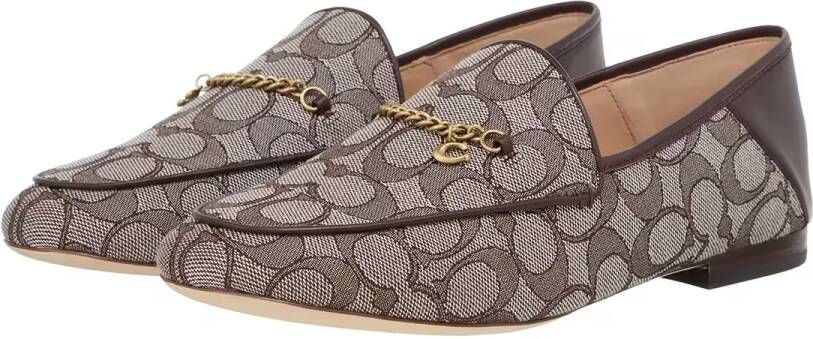 Coach Loafers Hanna Sig Jacquard in bruin