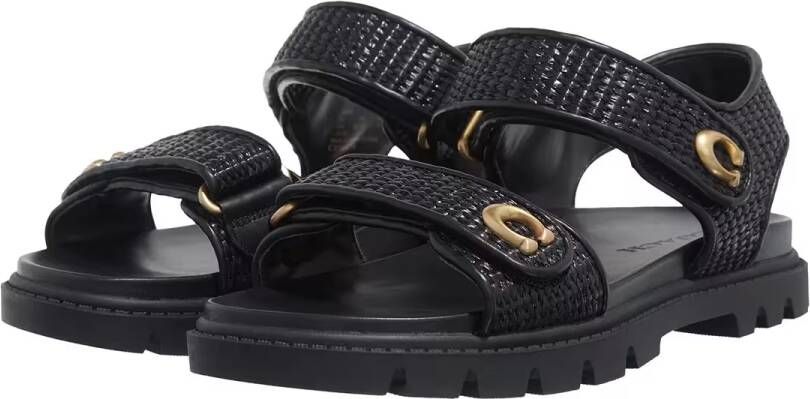 Coach Sandalen Brynn Straw Sndl Blk in zwart