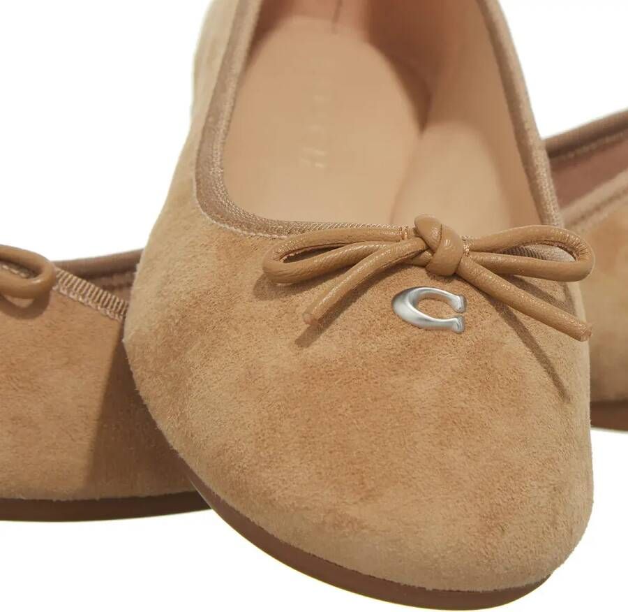 Coach Slippers & Mules Abigail Suede Ballet Flat in bruin