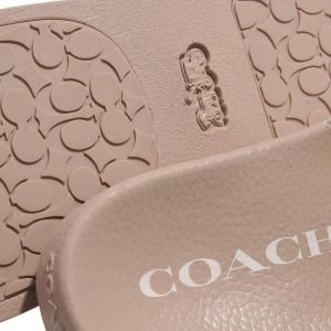 Coach Slippers Udele Coated Canvas Slide in white