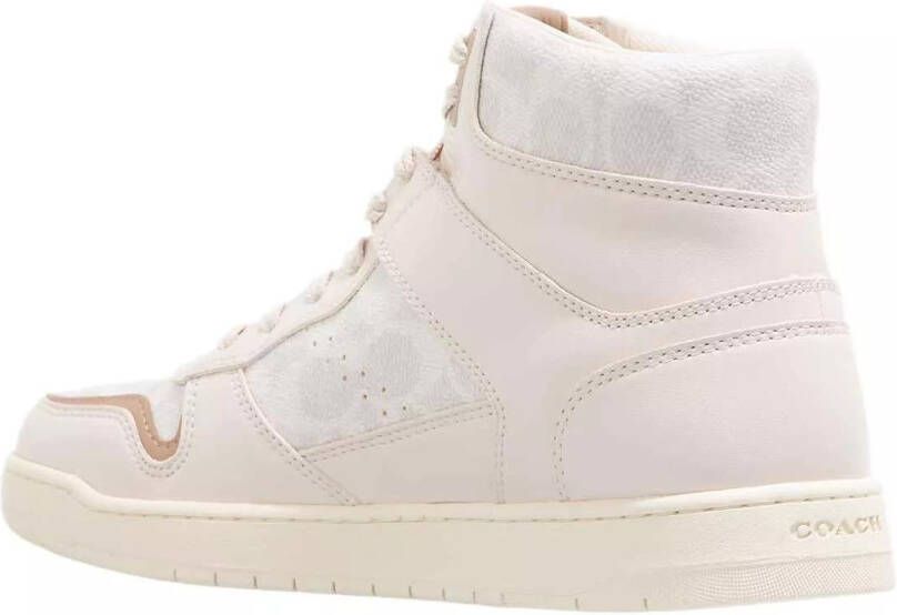 Coach Sneakers Hi Top Coated Canvas Sneaker in beige