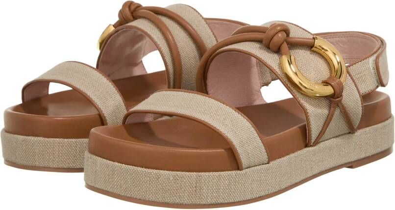 Coccinelle Sandalen Carmy Canvas Bi in beige