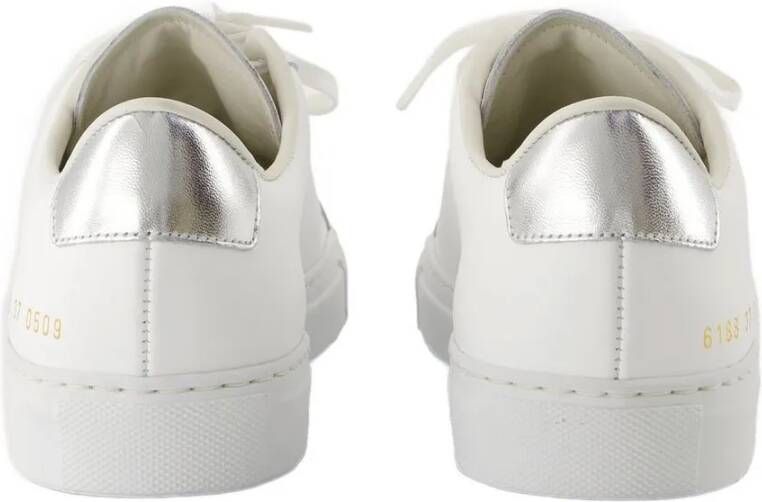 Common Projects Low-Top Sneakers Retro Classic Sneakers Leather Silver in wit