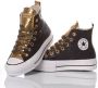 Converse Low-Top Sneakers Platform Black Gold in zwart - Thumbnail 1