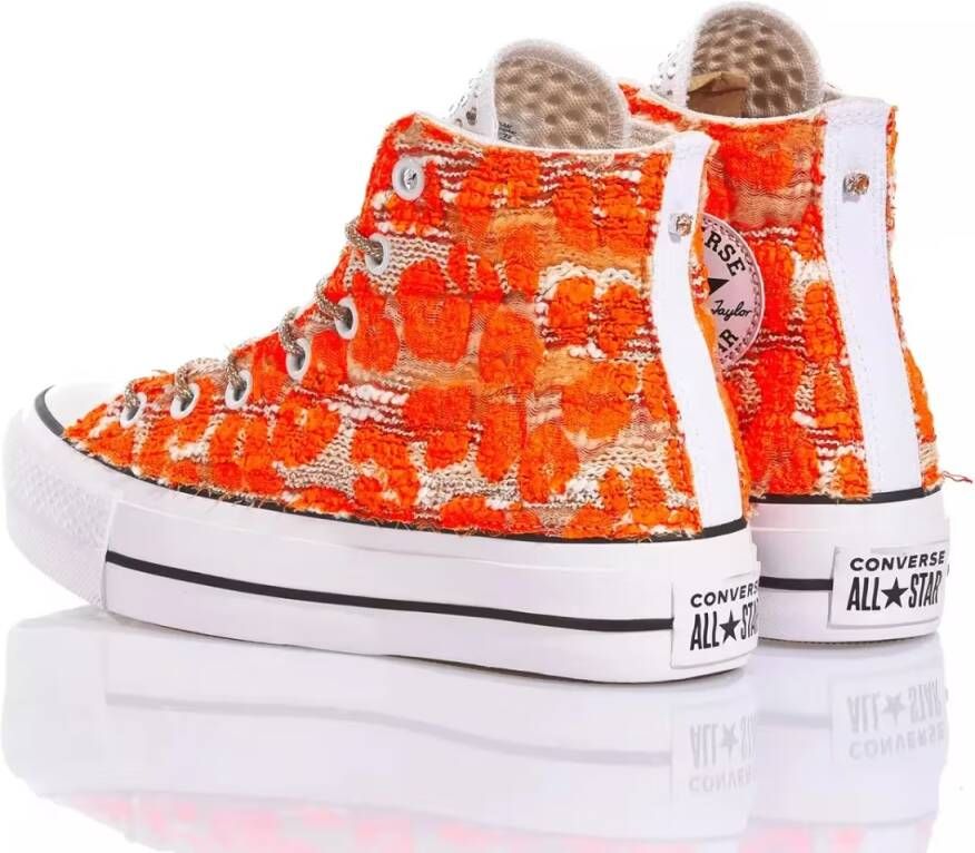 Converse Low-Top Sneakers Platform Multicolour Sneakers in oranje