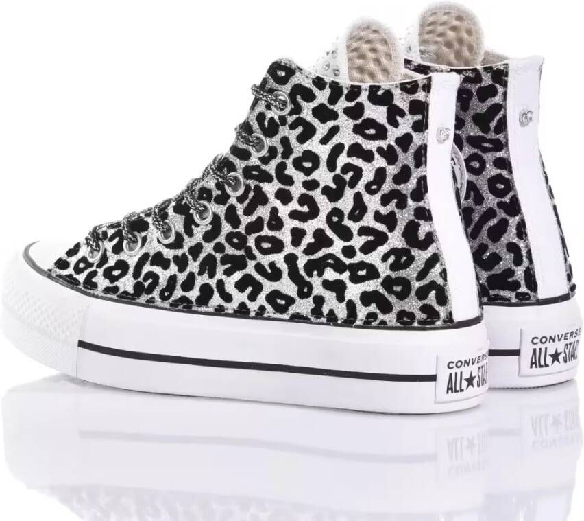 Converse Low-Top Sneakers Platform Silver Black in meerkleurig