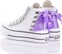 Converse Low-Top Sneakers Platform White Violet in wit - Thumbnail 1