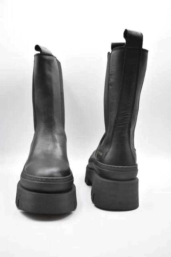 Copenhagen Boots Sole Laced Boots With Elevated Platform Design in zwart