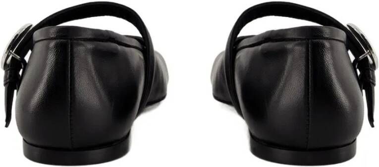 Coperni Five-Toe Leather Ballerinas With Strap Detail in zwart