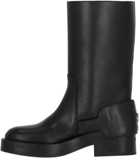 Courrèges Boots Americana Strappy Boots In Black Hammered Leather in zwart