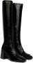 Courrèges Boots High-Shine Black Calf Leather Knee-High Boots in zwart - Thumbnail 1