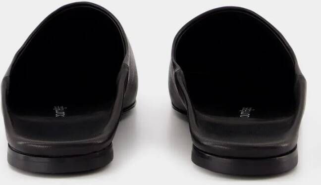 Courrèges Slippers & Mules Heritage Shadow Mules Leather Black in zwart