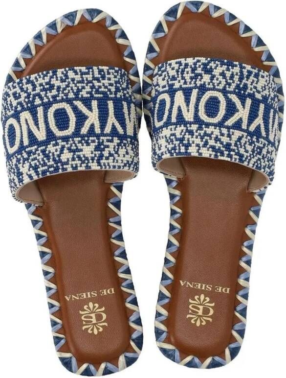 De Siena Sandalen MYKONOS BLAU SLIDE in blauw