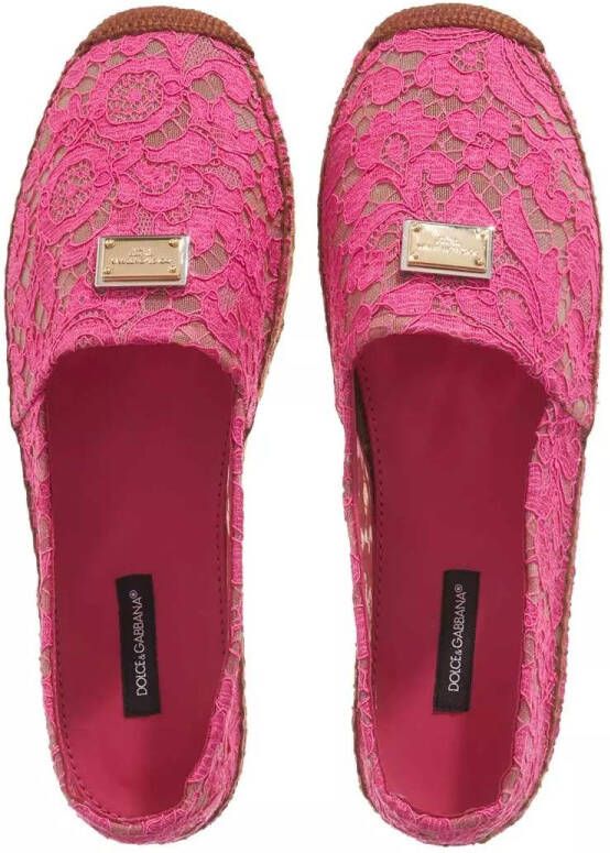Dolce&Gabbana Espadrilles Espadrillas Pizzo Taormina in roze