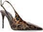 Dolce&Gabbana Hoge hakken Brown Slingback Pumps With Dg Logo Detail in bruin - Thumbnail 2