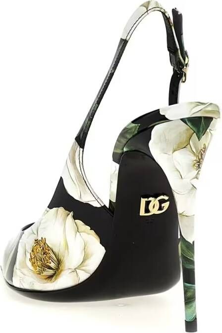 Dolce&Gabbana Hoge hakken Floral Slingback in meerkleurig