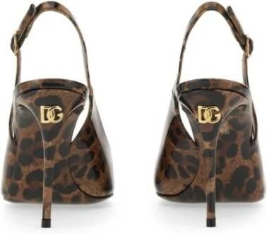 Dolce&Gabbana Hoge hakken Leather Sling Back in meerkleurig