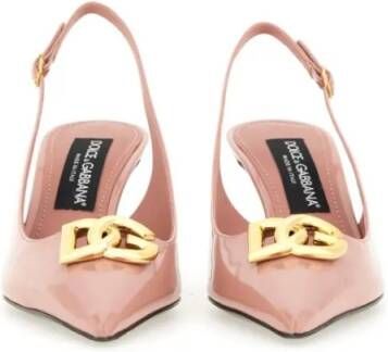 Dolce&Gabbana Hoge hakken Pointed Toe Leather Slingback in roze