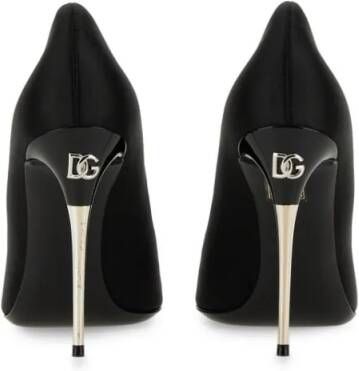 Dolce&Gabbana Hoge hakken Satin Décolleté in zwart