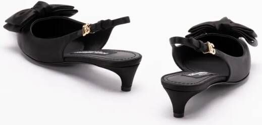 Dolce&Gabbana Hoge hakken Slingback Pumps With Bow Accent in zwart