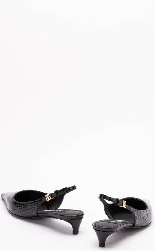 Dolce&Gabbana Hoge hakken Slingback Pumps With Pointed Toe in zwart