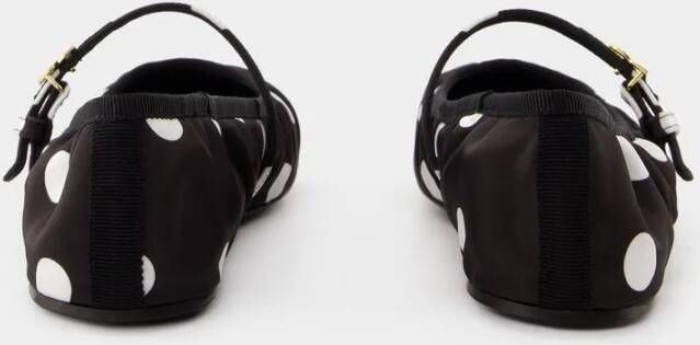 Dolce&Gabbana Ballerinas Cotton Black White in zwart