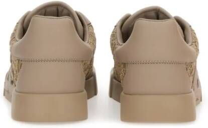 Dolce&Gabbana Low-Top Sneakers Intricately Embroidered Sneakers With Unique Mater in beige