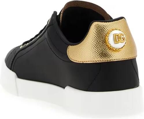Dolce&Gabbana Low-Top Sneakers 'Portofino' Sneakers in zwart